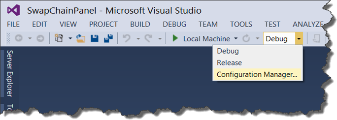 Visual Studio 2013 Configuration Manger