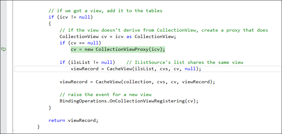 debugging WPF source code 