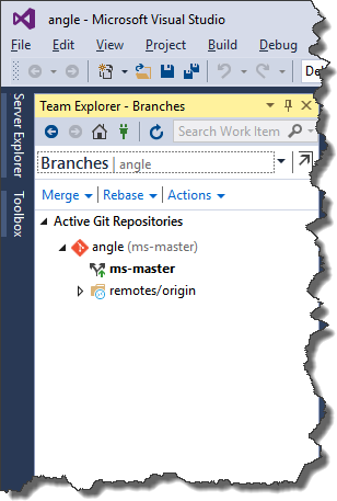 ANGLE project in VS2015