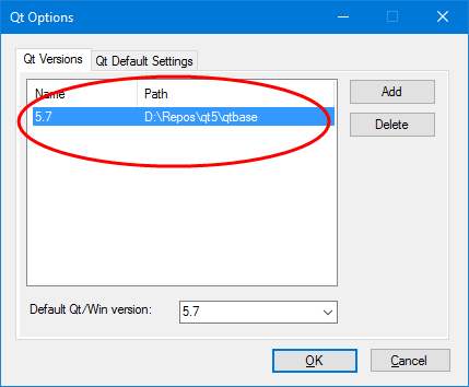 the path to QT binaries