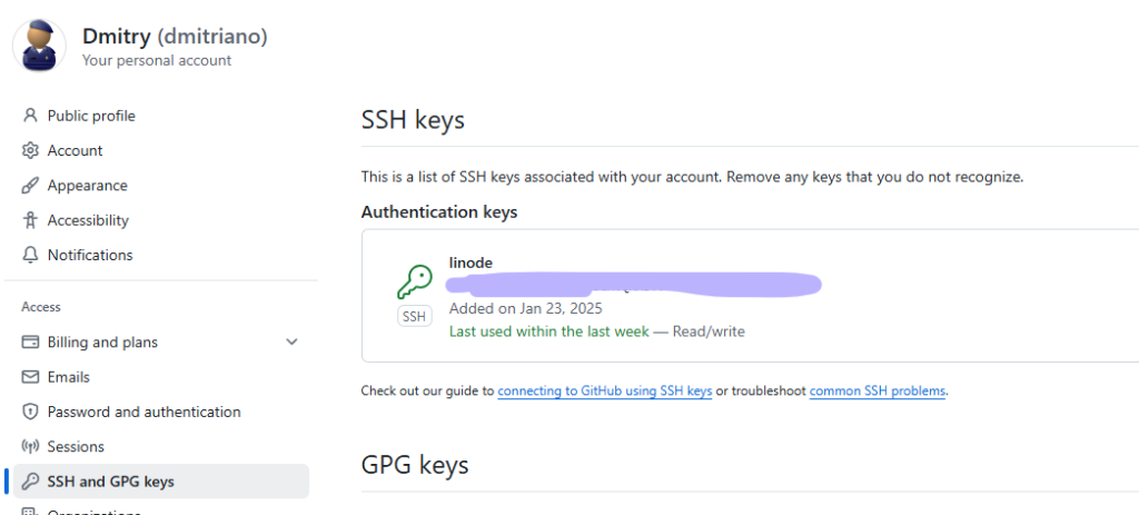 Configuring the access to GitHub with SSH | DeveloperNote.com